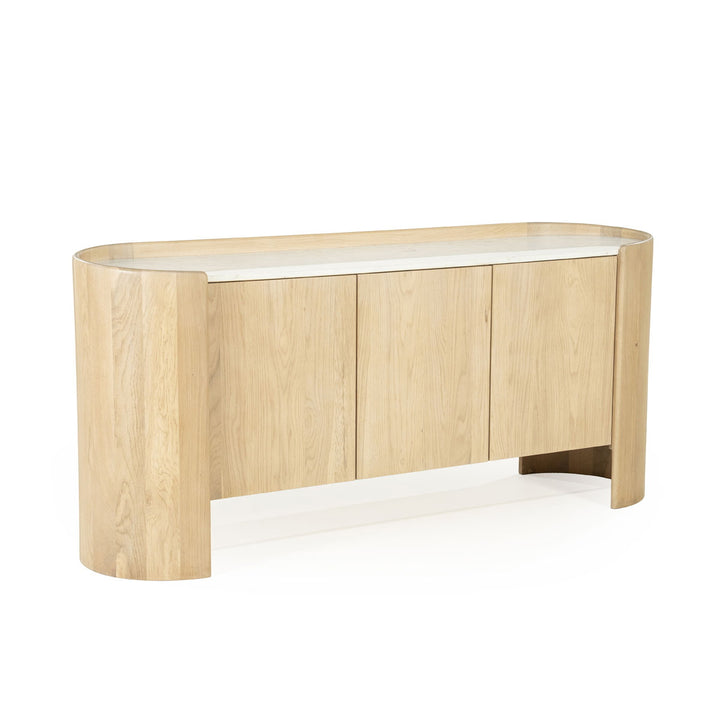 Dressoir Don – eikenhout & marmer naturel