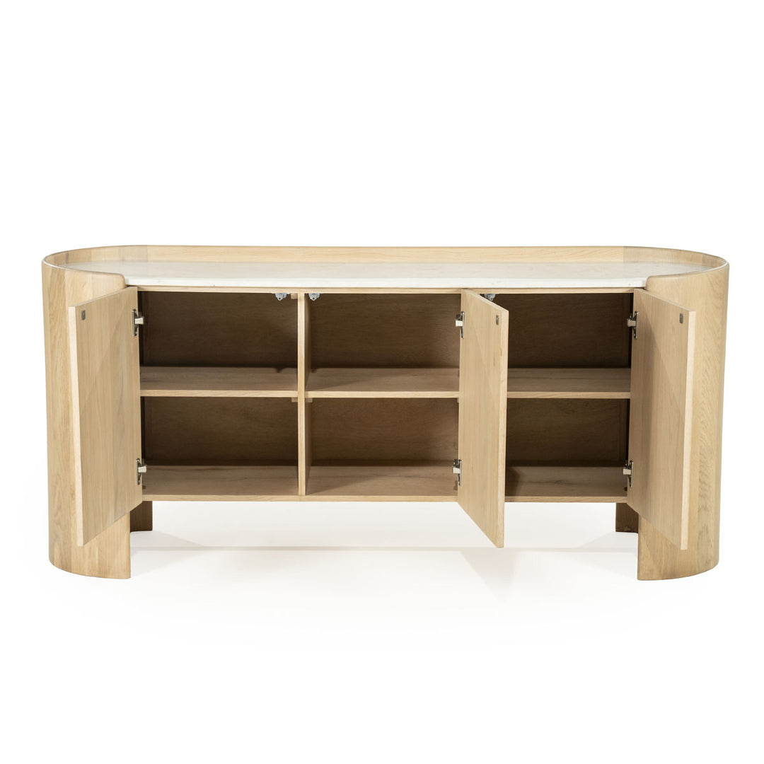 Dressoir Don – eikenhout & marmer naturel