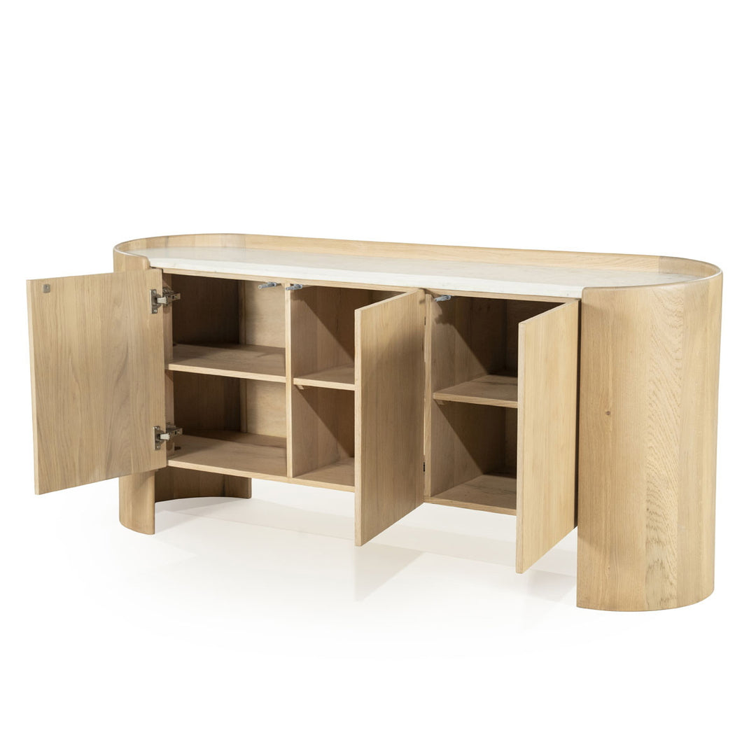 Dressoir Don – eikenhout & marmer naturel