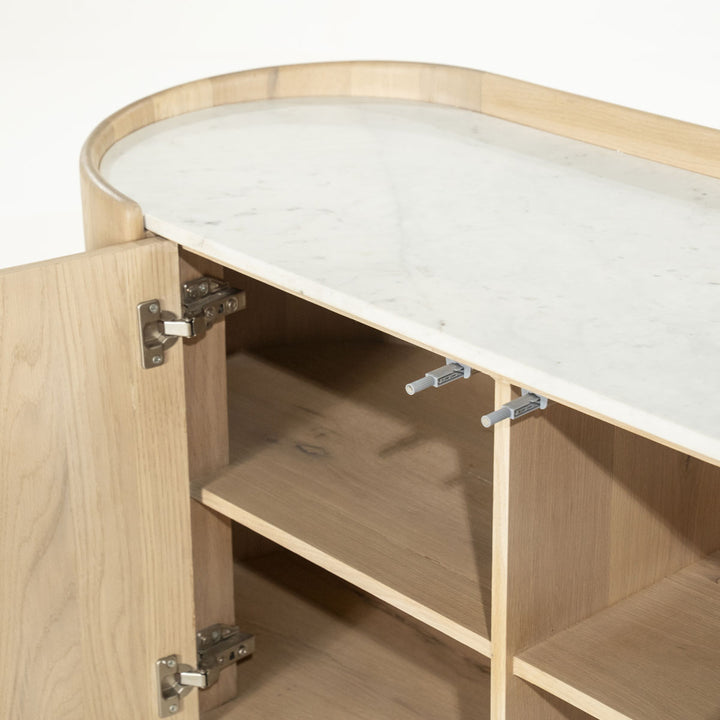 Dressoir Don – eikenhout & marmer naturel