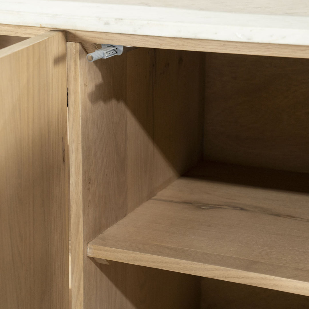 Dressoir Don – eikenhout & marmer naturel