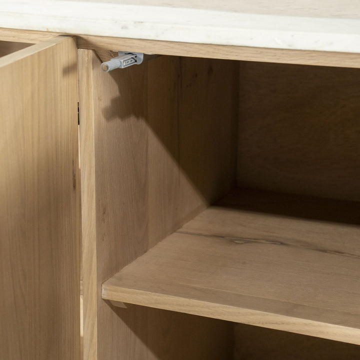 Dressoir Don – eikenhout & marmer naturel