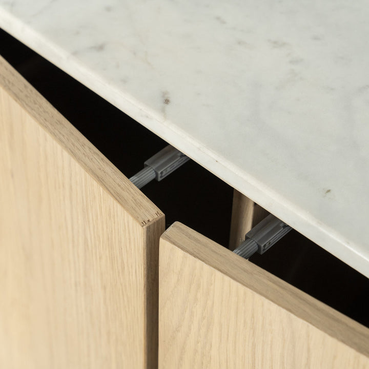 Dressoir Don – eikenhout & marmer naturel