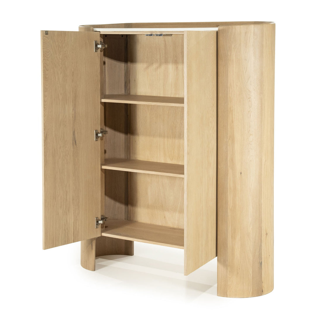 Kabinet Don – eikenhout, eikenfineer & marmer naturel