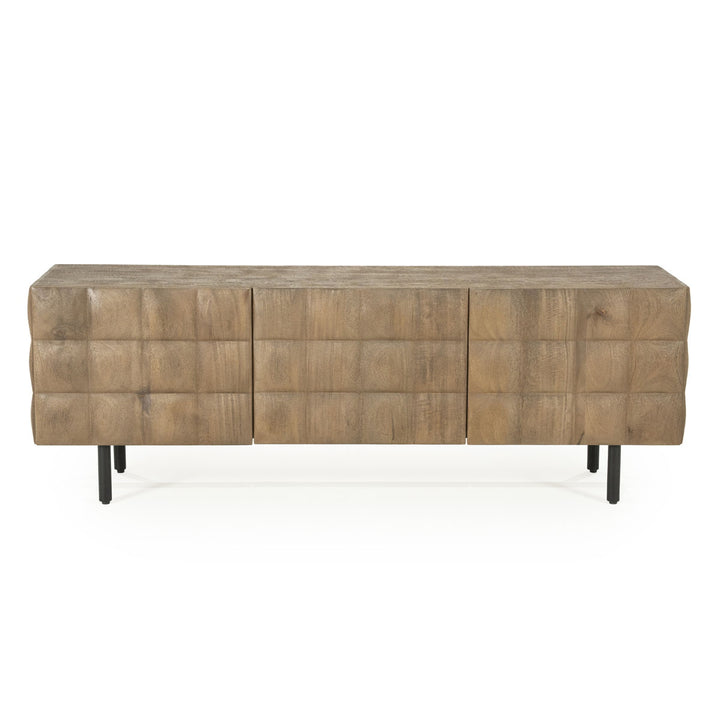 TV meubel Felix – mangohout & ijzer bruin 160cm
