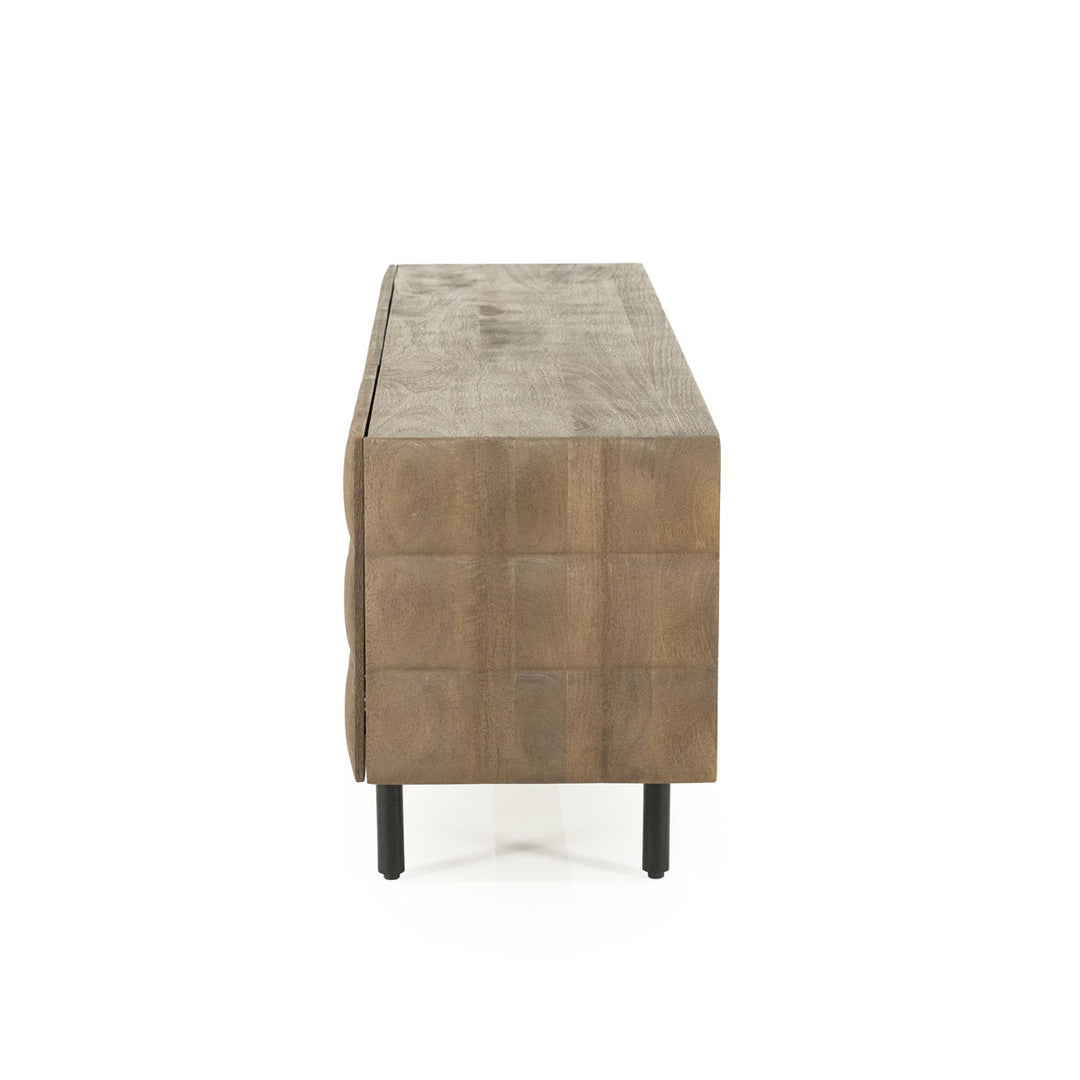 TV meubel Felix – mangohout & ijzer bruin 160cm