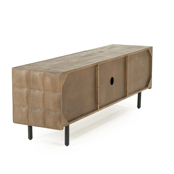TV meubel Felix – mangohout & ijzer bruin 160cm