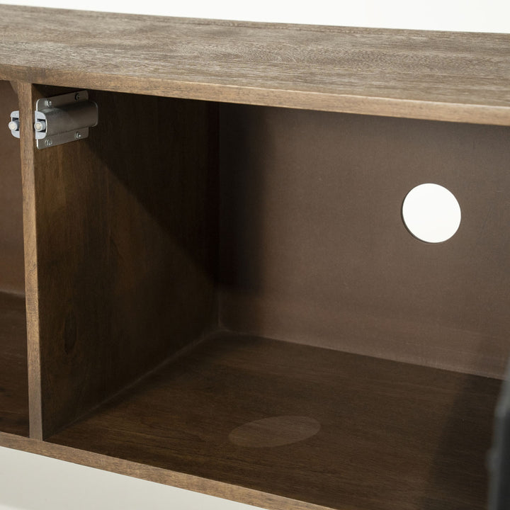 TV meubel Felix – mangohout & ijzer bruin 160cm