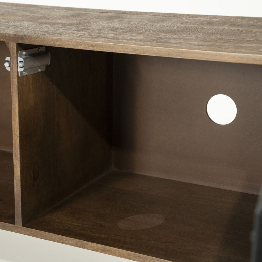 TV meubel Felix – mangohout & ijzer bruin 160cm