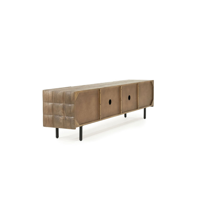 TV meubel Felix – mangohout & ijzer bruin 214cm