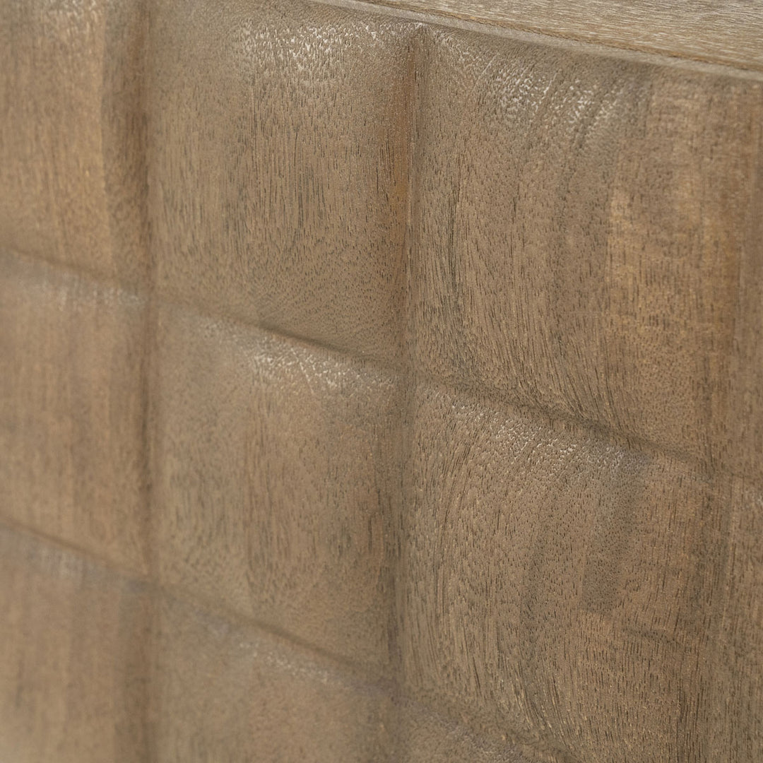 TV meubel Felix – mangohout & ijzer bruin 214cm