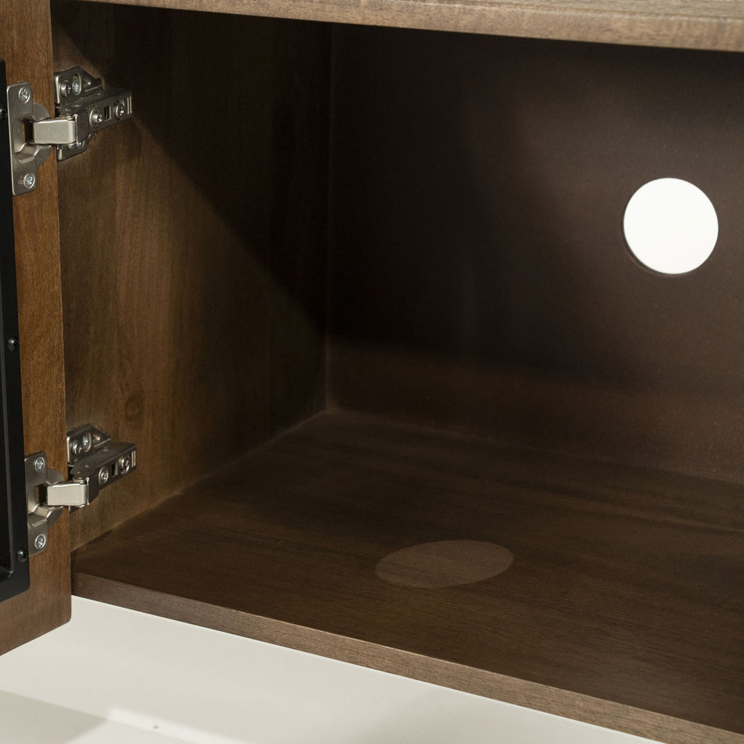 TV meubel Felix – mangohout & ijzer bruin 214cm