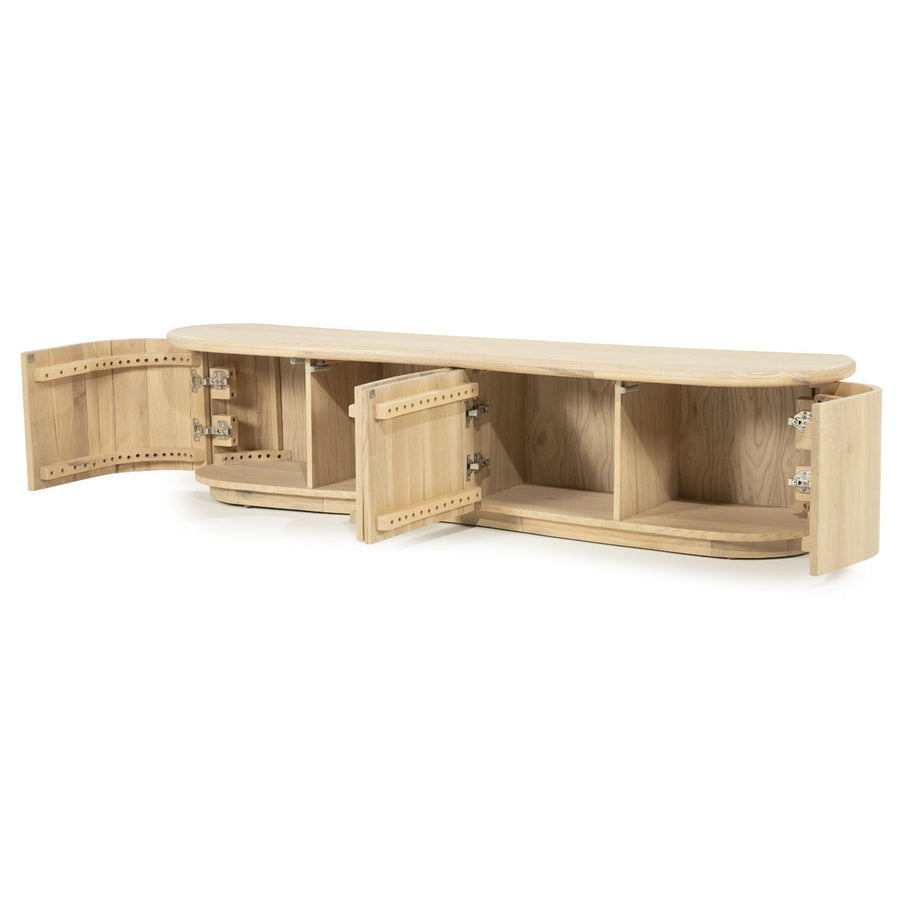 TV meubel Josh – eikenhout & eikenfineer naturel 180cm