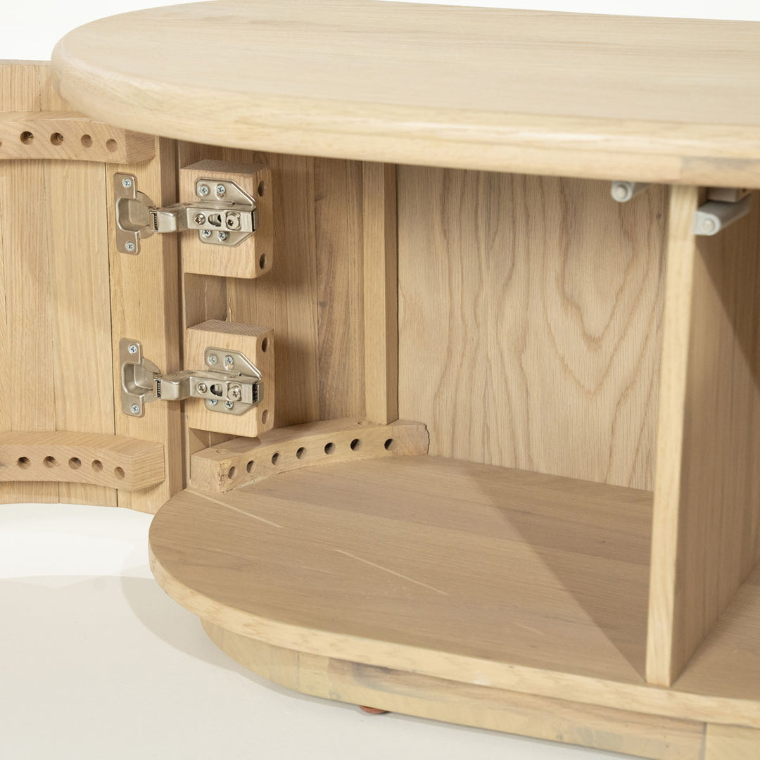 TV meubel Josh – eikenhout & eikenfineer naturel 180cm