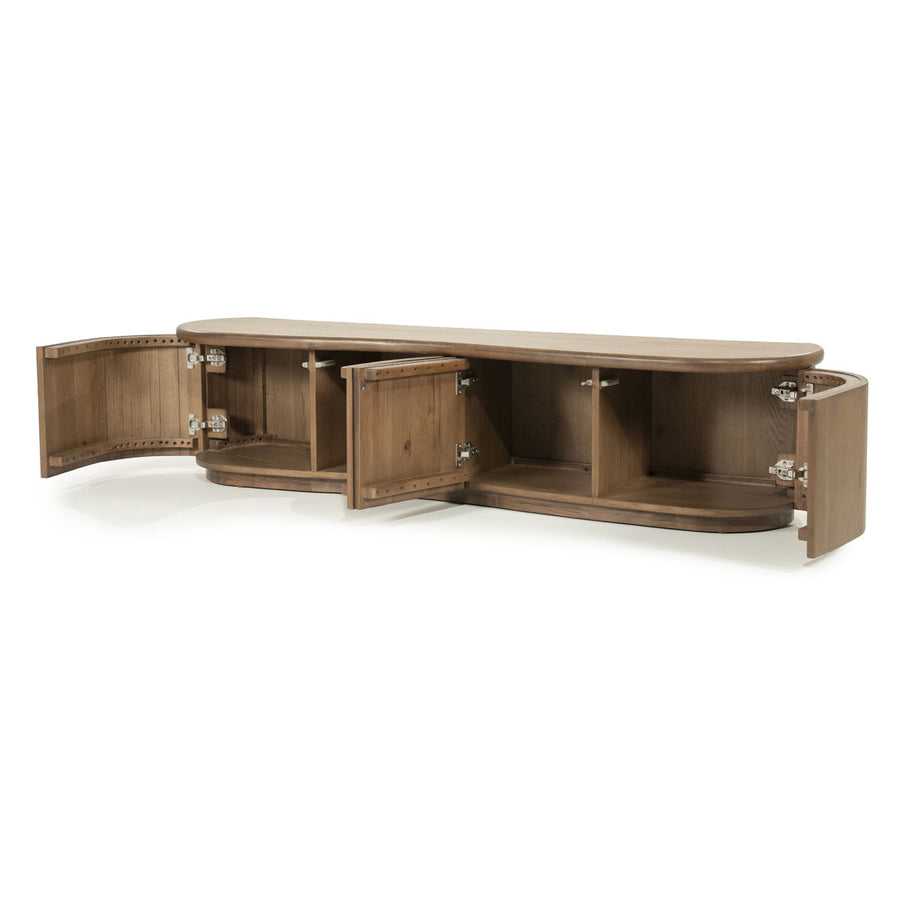 TV meubel Josh – eikenhout & eikenfineer bruin 180cm