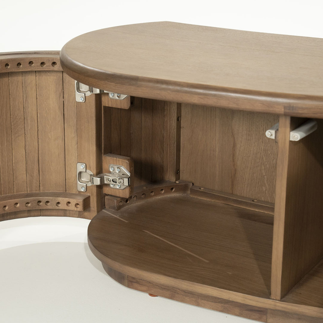 TV meubel Josh – eikenhout & eikenfineer bruin 180cm