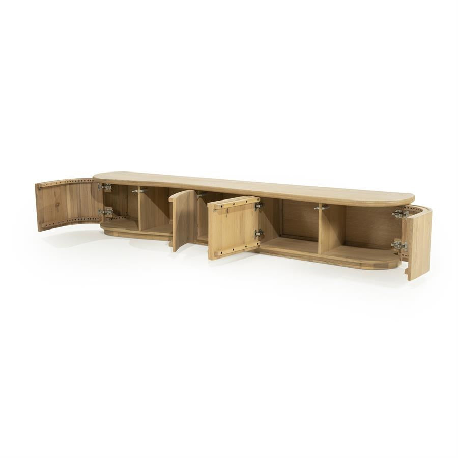 TV meubel Josh – eikenhout & eikenfineer naturel 240cm