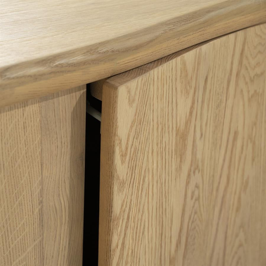 TV meubel Josh – eikenhout & eikenfineer naturel 240cm