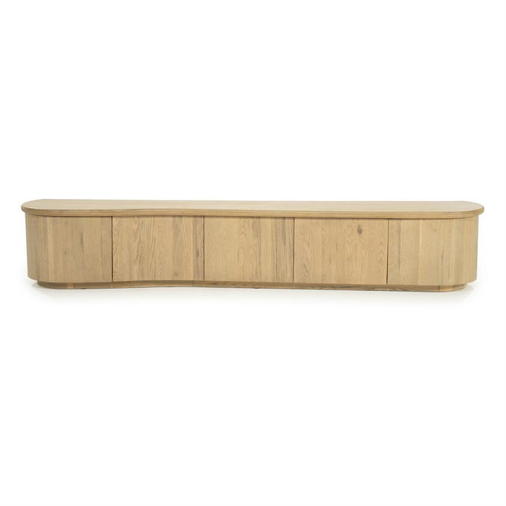 TV meubel Josh – eikenhout & eikenfineer naturel 240cm