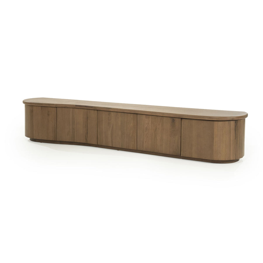 TV meubel Josh – eikenhout & eikenfineer bruin 240cm