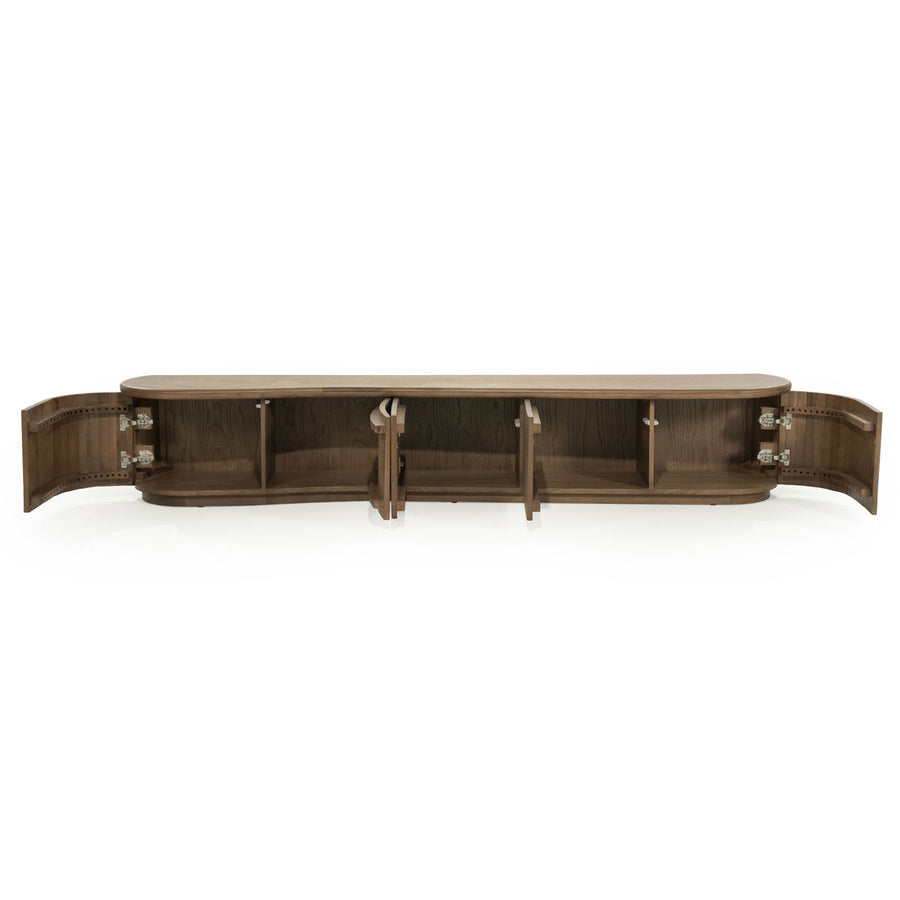 TV meubel Josh – eikenhout & eikenfineer bruin 240cm