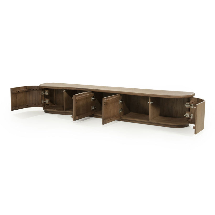 TV meubel Josh – eikenhout & eikenfineer bruin 240cm