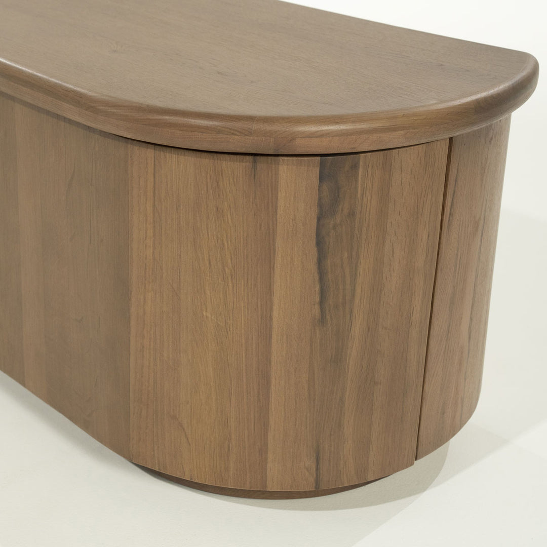 TV meubel Josh – eikenhout & eikenfineer bruin 240cm