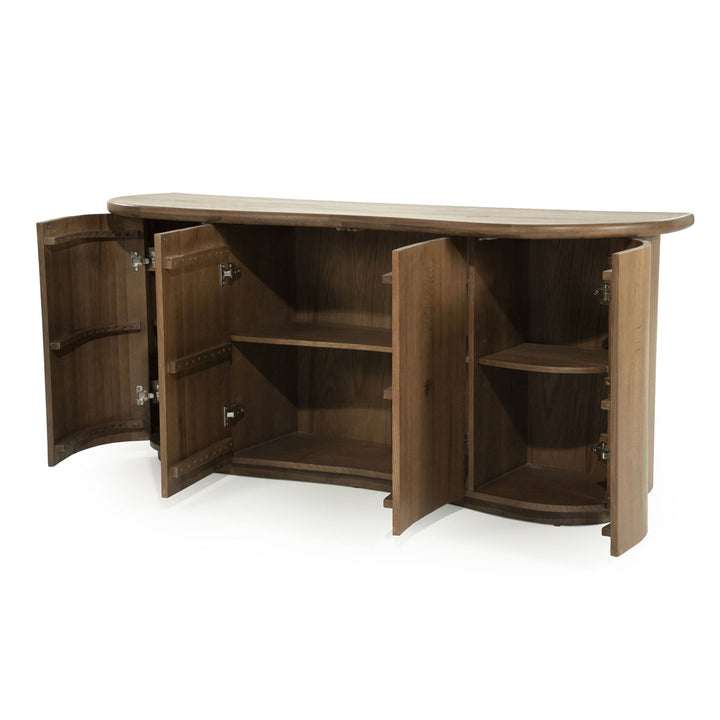 Dressoir Josh – eikenhout & eikenfineer bruin