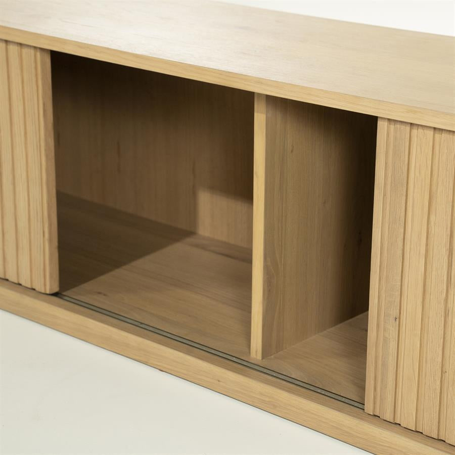 TV meubel Milo – eikenhout & eikenfineer naturel 240cm