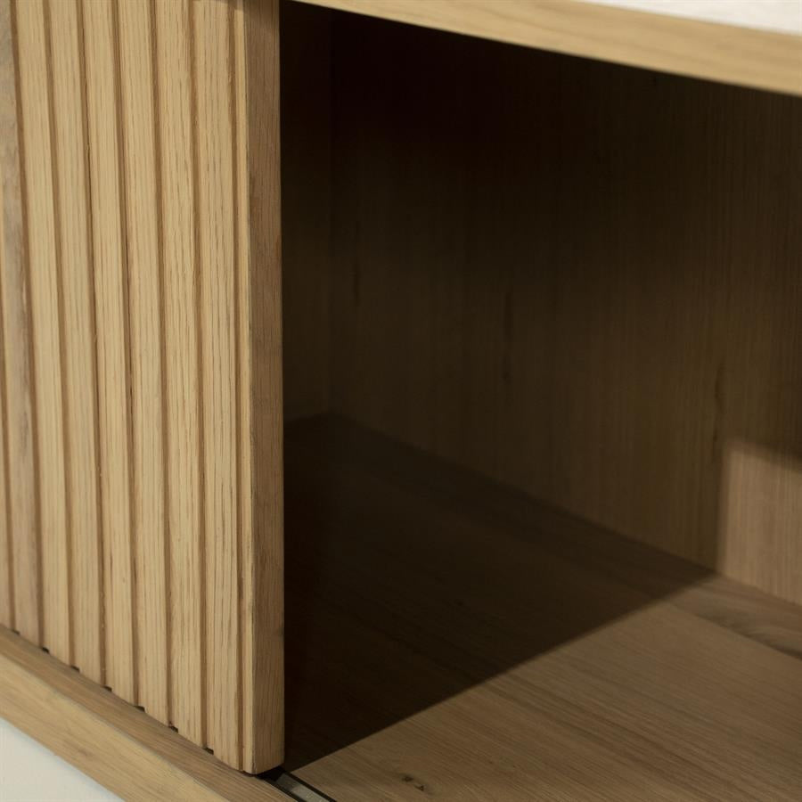 TV meubel Milo – eikenhout & eikenfineer naturel 240cm