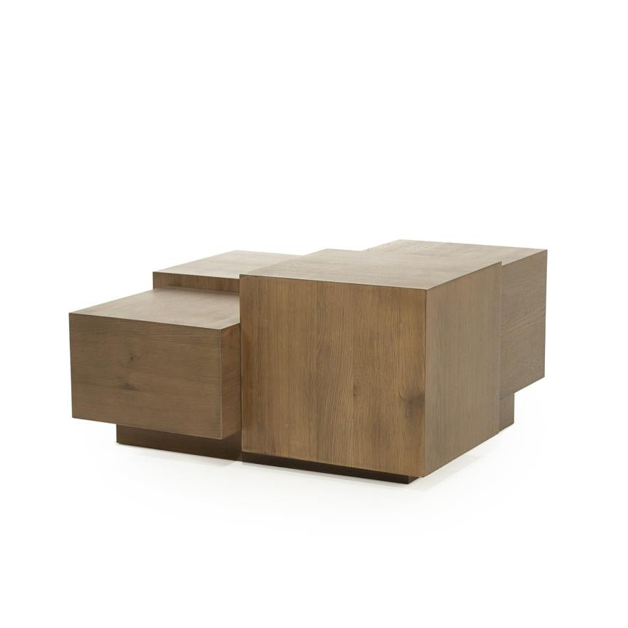 Salontafel Quinten vierkant – eikenfineer bruin