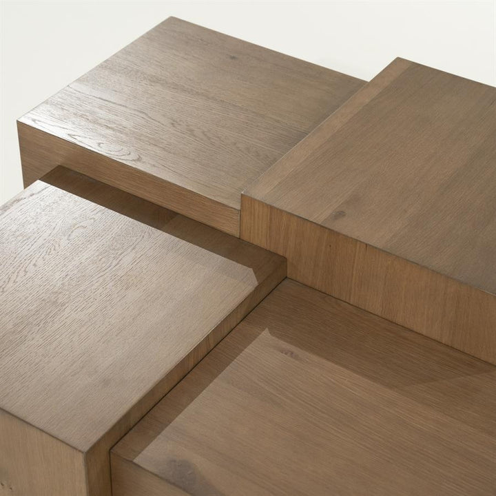 Salontafel Quinten vierkant – eikenfineer bruin