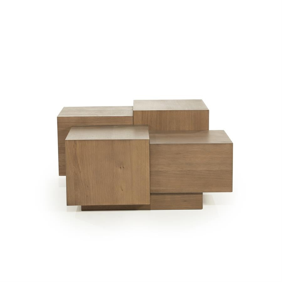 Salontafel Quinten vierkant – eikenfineer bruin