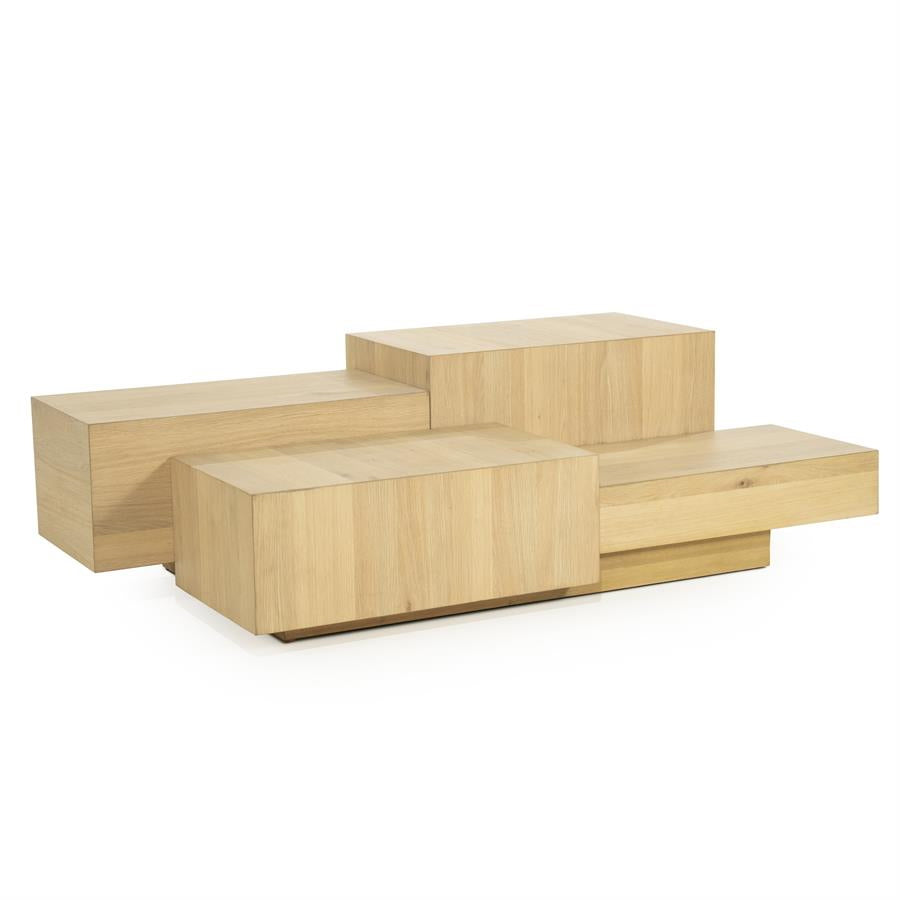 Salontafel Quinten rechthoekig – eikenfineer naturel