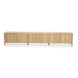 TV meubel Jake – eikenhout & eiken fineer naturel 6 deuren