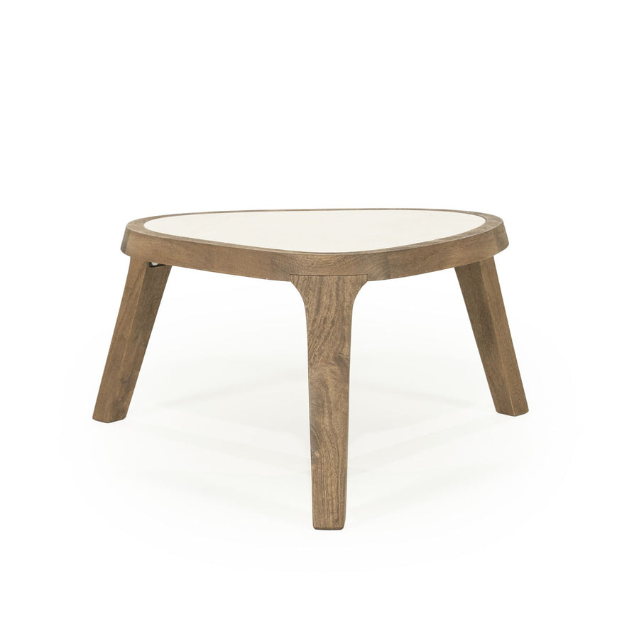 Salontafel Fred – mangohout & marmer bruin small