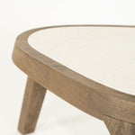 Salontafel Fred – mangohout & marmer bruin small