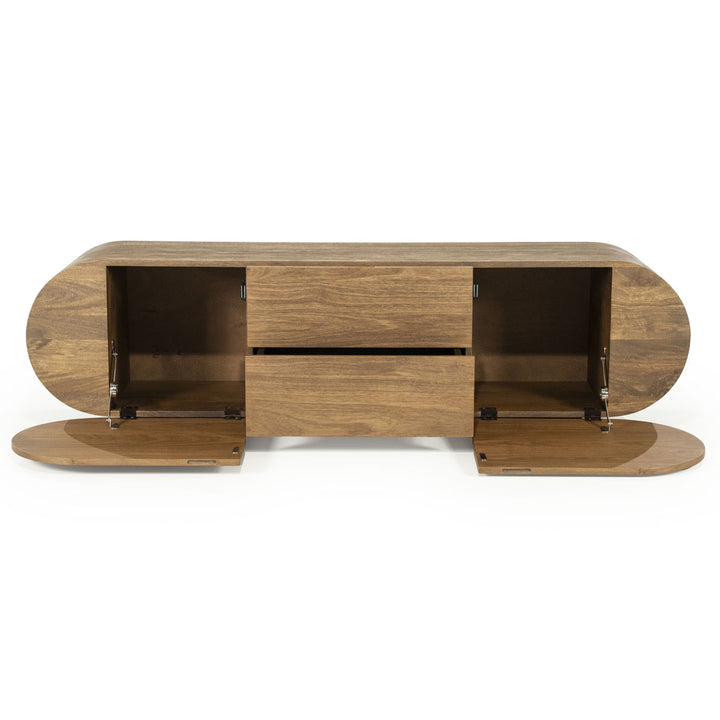 TV meubel King – mangohout & mangofineer bruin 160cm