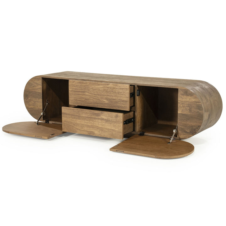 TV meubel King – mangohout & mangofineer bruin 160cm