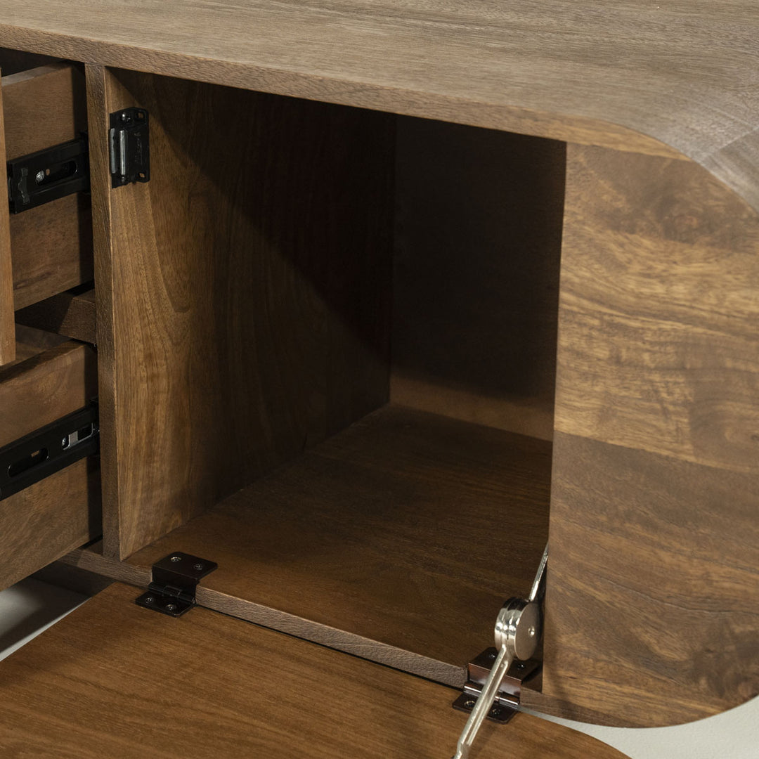 TV meubel King – mangohout & mangofineer bruin 160cm