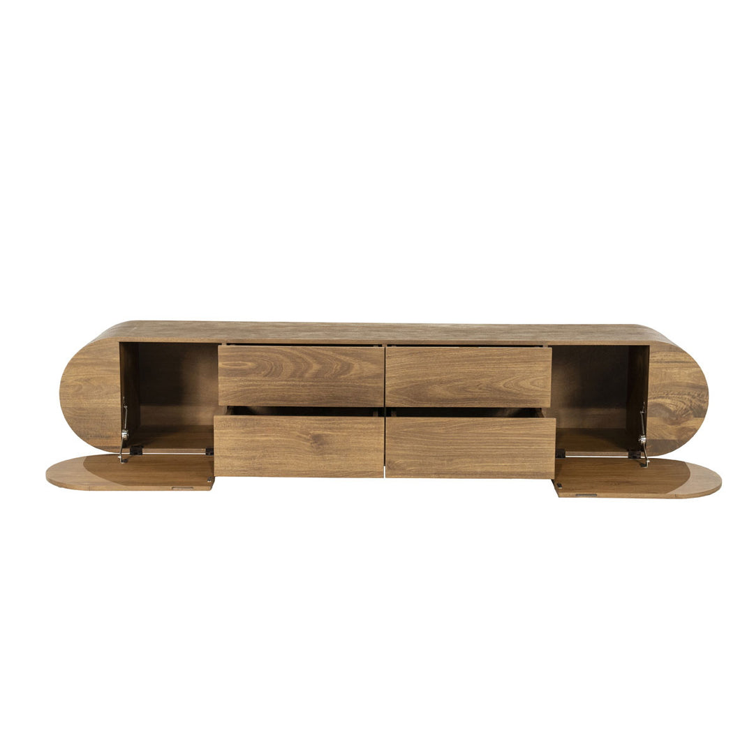 TV meubel King – mangohout & mangofineer bruin 210cm