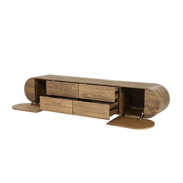 TV meubel King – mangohout & mangofineer bruin 210cm