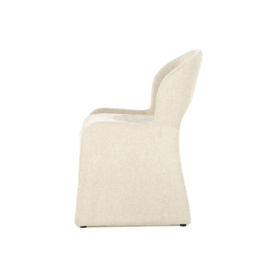 Stoel Odette – stof & metaal beige serene