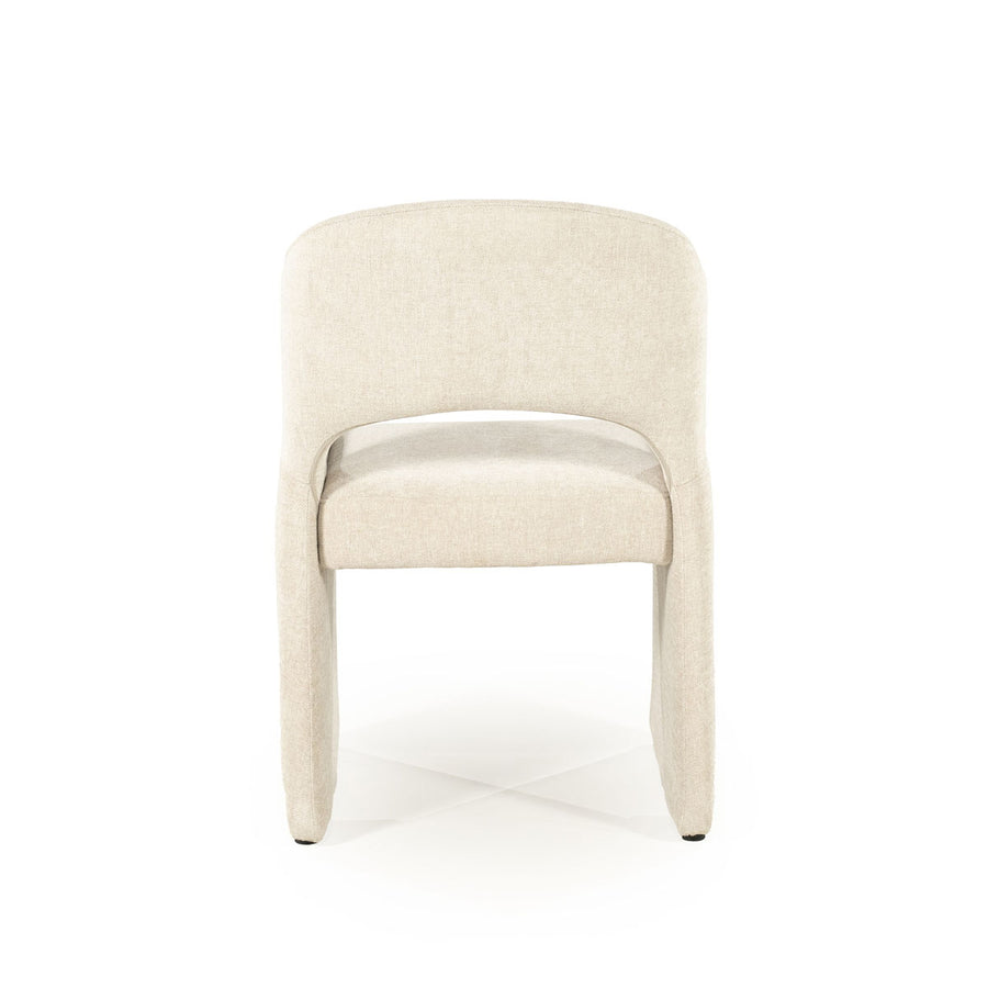 Stoel Odette – stof & metaal beige serene