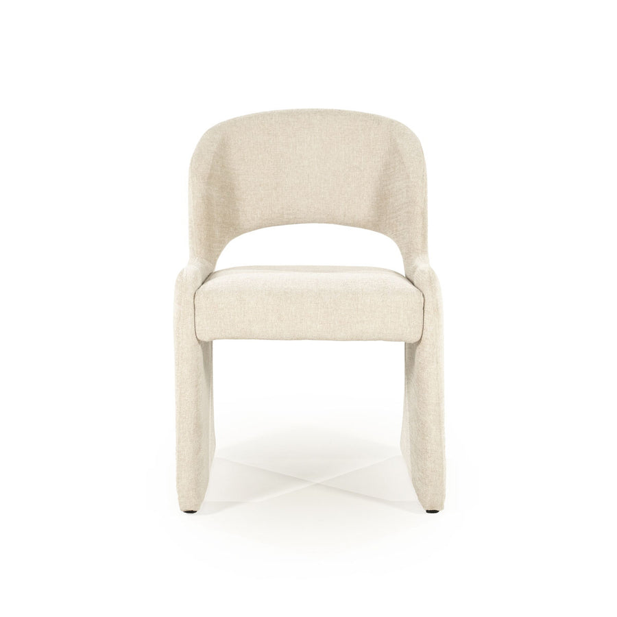 Stoel Odette – stof & metaal beige serene