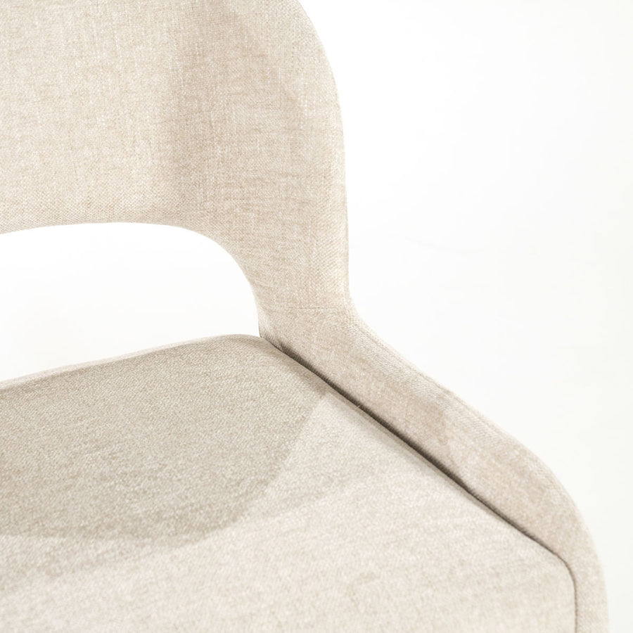 Stoel Odette – stof & metaal beige serene