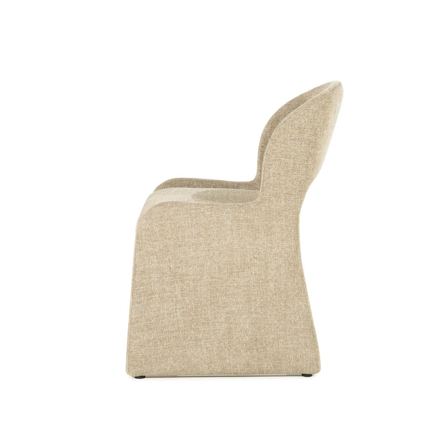 Stoel Odette – stof & metaal taupe serene
