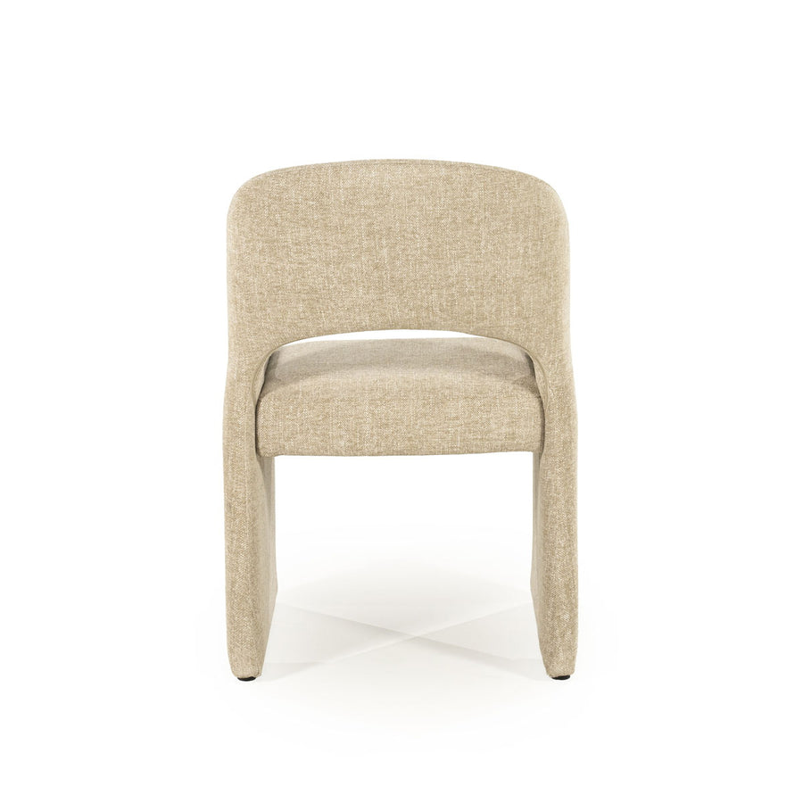 Stoel Odette – stof & metaal taupe serene