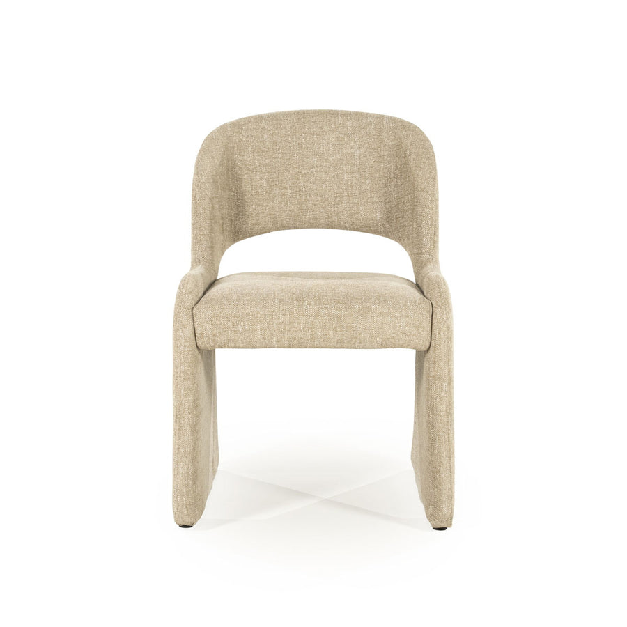 Stoel Odette – stof & metaal taupe serene