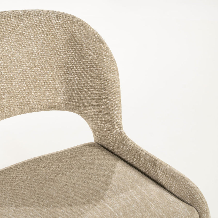 Stoel Odette – stof & metaal taupe serene